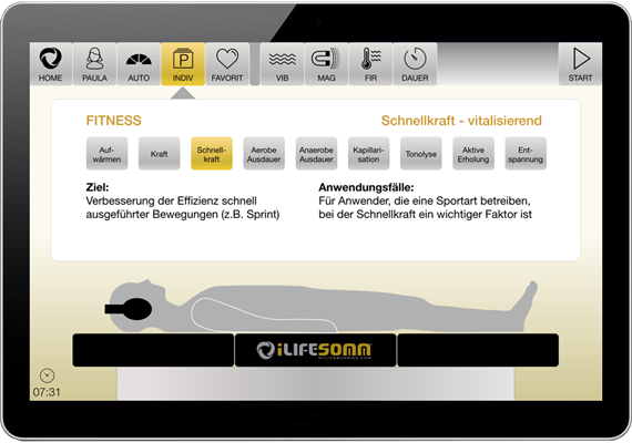 Auswahl Software für iLifeSOMM HDS - Software HDS fitness + fitness