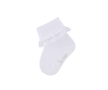 Baby Socken mit Rüschen - weiss