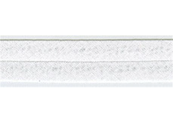 Baumwoll-Schrägband 40 mm / 2 m - weiss