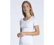 Damen Kurzarm Top - weiss