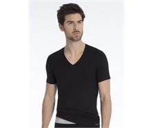 Herren T-Shirt V-Neck - schwarz