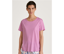 Kurzarm Pyjama T-Shirt aus Tencel - rosa