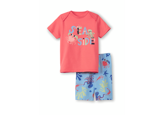 Kurzes Pyjama mit Print - Gr. 92