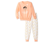Mädchen Pyjama mit Bündchen - Gr. 140 - 146