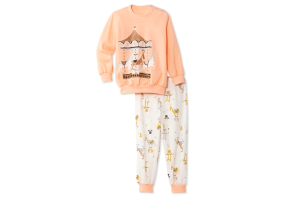 Mädchen Pyjama mit Bündchen - Gr. 80 - 86