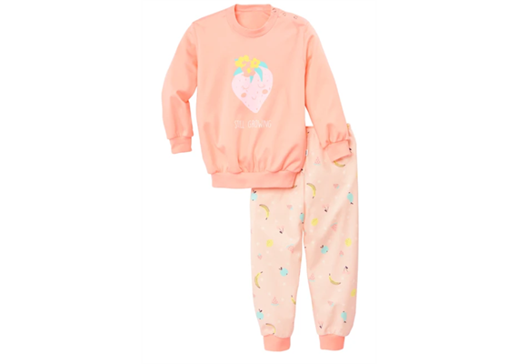 Mädchen Pyjama mit Bündchen - Gr. 92 - 98