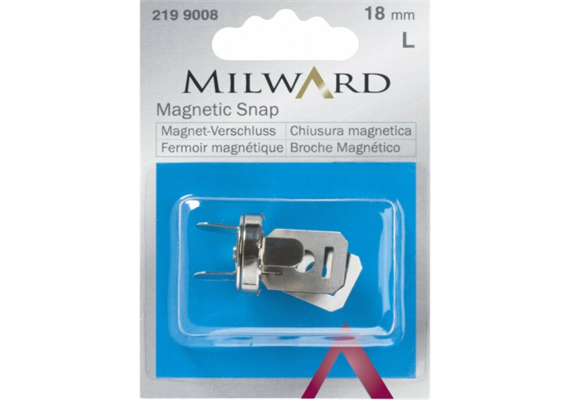 Magnet-Verschluss silber Ø 18 mm - silber