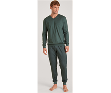 Pyjama mit Bündchen - grün