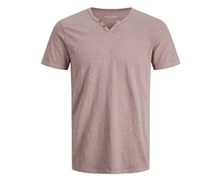 T-Shirt mit Knopfausschnitt - rosa